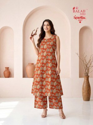 Balaji Amelia Vol. 1 Pure Cotton Printed Sleeveless Long Co-Ord Set co ord set catalogs