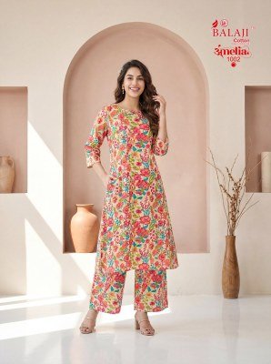 Balaji Amelia Vol. 1 Pure Cotton Printed Sleeveless Long Co-Ord Set co ord set catalogs