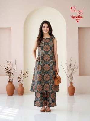 Balaji Amelia Vol. 1 Pure Cotton Printed Sleeveless Long Co-Ord Set co ord set catalogs