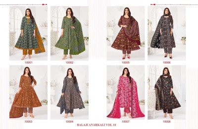 Balaji Anarkali Vol-10 Anarkali Style Kurti Pant with Dupatta fancy Anarkali suit catalogs