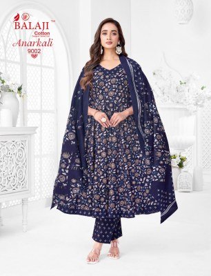 Balaji Cotton Anarkali Vol-9 Readymade Cotton Anarkali Kurti Pant Set fancy Anarkali suit catalogs