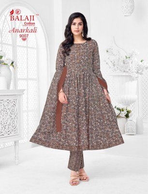 Balaji Cotton Anarkali Vol-9 Readymade Cotton Anarkali Kurti Pant Set fancy Anarkali suit catalogs