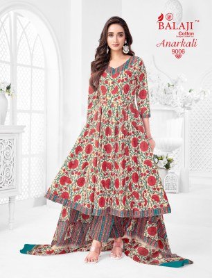 Balaji Cotton Anarkali Vol-9 Readymade Cotton Anarkali Kurti Pant Set fancy Anarkali suit catalogs