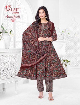 Balaji Cotton Anarkali Vol-9 Readymade Cotton Anarkali Kurti Pant Set fancy Anarkali suit catalogs