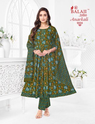Balaji Cotton Anarkali Vol-9 Readymade Cotton Anarkali Kurti Pant Set fancy Anarkali suit catalogs