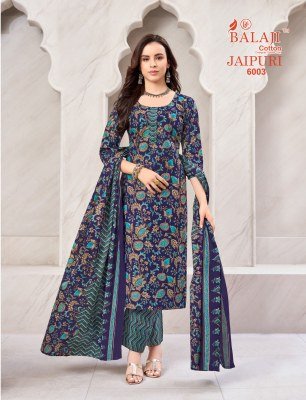 Balaji Cotton Jaipuri Vol 6 Cotton Kurti Pant Dupatta Set readymade suit catalogs