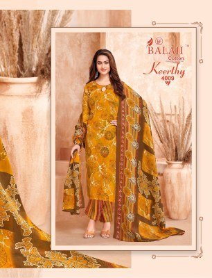 Balaji Cotton Keerthy Vol 4 Designer Cotton Kurti Pant Set Aster Inner, Enhanced Miyami Stitch, Pockets And Dupatta Wholesale kurtis catalogs