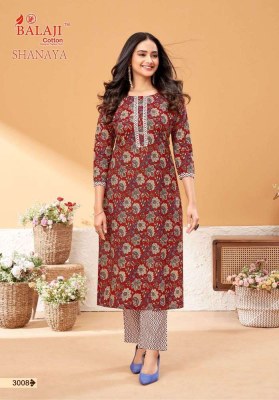 Balaji Cotton Shanaya Vol 3 Pure Cotton Printed Kurti with Pant set catalogue wholesaler  bottom wear catalogs