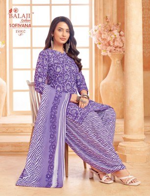 Balaji Sofiyana Vol 15 Readymade Indo Cotton 3 Piece Suit Kurti pant With Dupatta Wholesale kurti pant with dupatta Catalogs