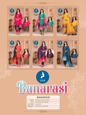 Banarasi by kaya Chanderi super quality kurti pant and dupatta catalogue at affordable rate  readymade suit catalogs