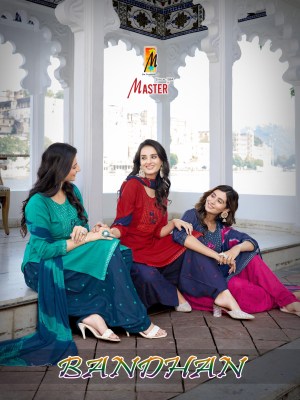 Bandhan by Master reyon neck Kurti Top wih bottom ready to wear suit collection readymade suit catalogs