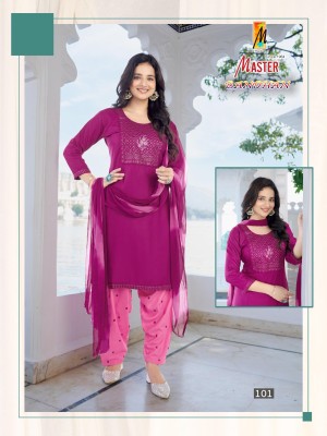 Bandhan by Master reyon neck Kurti Top wih bottom ready to wear suit collection readymade suit catalogs