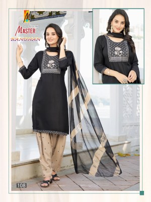 Bandhan by Master reyon neck Kurti Top wih bottom ready to wear suit collection readymade suit catalogs