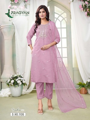 Bandhan vol 1 by Pragyan Roman silk Embroidered work readymade suit catalogue at affordable rate readymade suit catalogs