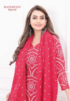 Bandhani Special Vol 5 by Premier Pure Cotton Bandhani printed readymade suit catalogue at low price Amavi