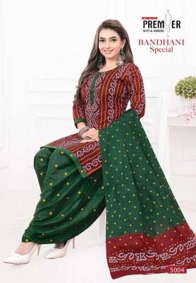 Bandhani Special Vol 5 by Premier Pure Cotton Bandhani printed readymade suit catalogue at low price readymade suit catalogs