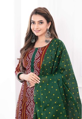 Bandhani Special Vol 5 by Premier Pure Cotton Bandhani printed readymade suit catalogue at low price readymade suit catalogs