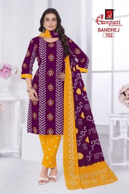 Bandhani vol 7 by Ganpati Pure Cotton Bandhani dress pant with chunri collection  kurti pant with dupatta Catalogs