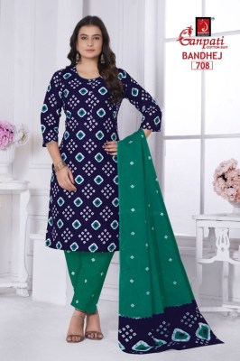 Bandhani vol 7 by Ganpati Pure Cotton Bandhani dress pant with chunri collection  kurti pant with dupatta Catalogs