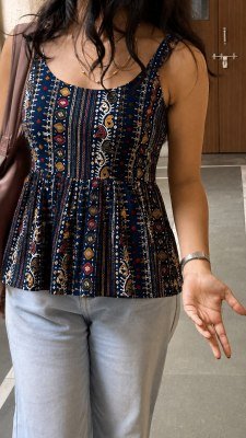 Bandhej Printed Soft Rayon Short Top with Back Belt kurtis catalogs