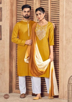 Banwery Fashion Couple Goal Vol 7 couple combo of Kurta with Payjama and Kurti with Pants Dupatta set catalogue   kurtis catalogs