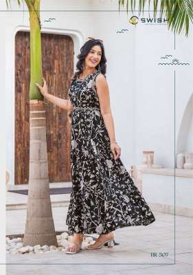 Be rich 5 by Swish fancy printed long flair gown catalogue at affordable rate kurtis catalogs
