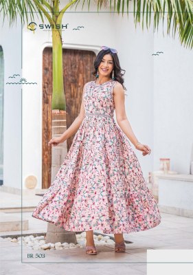 Be rich 5 by Swish fancy printed long flair gown catalogue at affordable rate kurtis catalogs