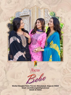 Bebo by Master Trendy Reyon top bottom with dupatta collection at low rate readymade suit catalogs