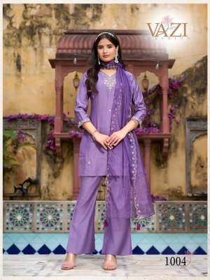 Bell Bottom by Vazi Creation Vertican fancy Cord Work short top with bottom and dupatta at affordable rate readymade suit catalogs