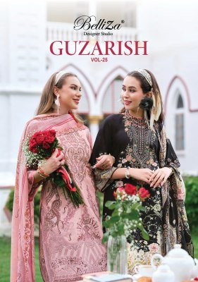 BelliZa Designer Studio GUZARISH Vol-25 Cotton Digital Print Dress Material 
