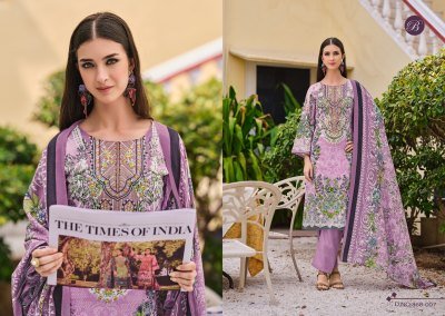 BelliZa Designer Studio Naira Vol 112 Unstitched Pure Cotton Suit Set with Exclusive Embroidery and Mal Mal Digital Dupatta Wholesale dress material catalogs