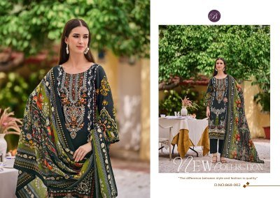 BelliZa Designer Studio Naira Vol 112 Unstitched Pure Cotton Suit Set with Exclusive Embroidery and Mal Mal Digital Dupatta Wholesale dress material catalogs