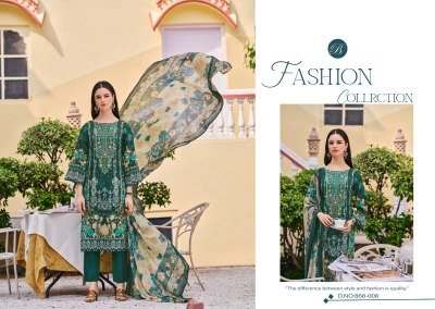 BelliZa Designer Studio Naira Vol 112 Unstitched Pure Cotton Suit Set with Exclusive Embroidery and Mal Mal Digital Dupatta Wholesale dress material catalogs