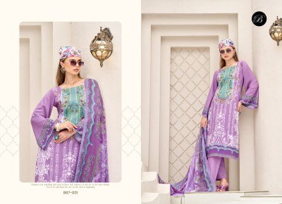 BelliZa Designer Studio Riwayat Vol 12  Unstitched Pure Viscose Rayon Top with Heavy Self Embroidery  Viscose Rayon Bottom Pure Mal Mal Cotton Digital kurtis catalogs