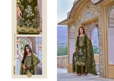 BelliZa Designer Studio Riwayat vol  13 Unstitched Premium Pure Viscose Rayon Digital Print Set with Heavy Self Embroidery And Pure Mal Mal Cotton Dup dress material catalogs