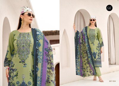 BelliZa Designer Studio Riwayat Vol 12  Unstitched Pure Viscose Rayon Top with Heavy Self Embroidery  Viscose Rayon Bottom Pure Mal Mal Cotton Digital kurtis catalogs