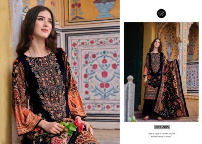 BelliZa Designer Studio Riwayat vol  13 Unstitched Premium Pure Viscose Rayon Digital Print Set with Heavy Self Embroidery And Pure Mal Mal Cotton Dup dress material catalogs