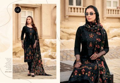 BelliZa Designer Studio Zarqash Vol 7 Unstitched Heavy Jam Top with Designer Embroidery And Daman Boring Work  Viscose Rayon Bottom And Scalloped Pure kurtis catalogs