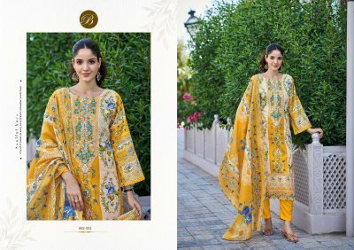 Belliza Designer Studio Almarina Vol 4 Pure Cotton Suit Set with Heavy Embroidery  Mal Mal Dupatta Unstitched Wholesale dress material catalogs