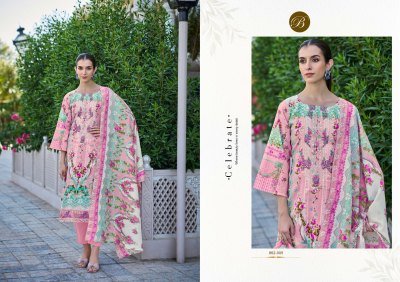 Belliza Designer Studio Almarina Vol 4 Pure Cotton Suit Set with Heavy Embroidery  Mal Mal Dupatta Unstitched Wholesale dress material catalogs