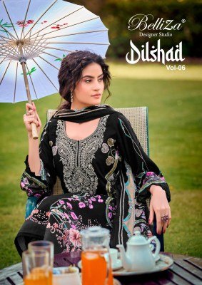Belliza Designer Studio Dilshad Vol-6 Viscose Rayon Dress Material wholesale catalogs