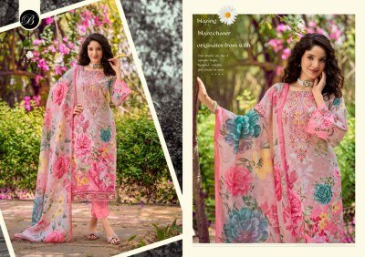 Belliza Designer Studio Yasmin Vol 3 Pure Cotton Dress Material with Heavy Embroidery And Mal Mal Dupatta dress material catalogs