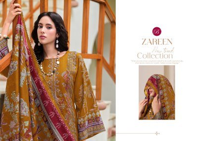 Belliza Designer Studio Zareen  Heavy Embroidered Pure Cotton Unstitched Suit with Lace Work Dupatta Wholesale  dress material catalogs