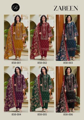Belliza Designer Studio Zareen  Heavy Embroidered Pure Cotton Unstitched Suit with Lace Work Dupatta Wholesale  dress material catalogs