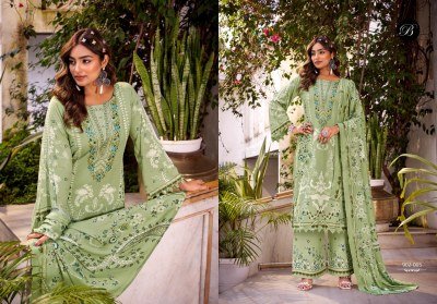 Belliza Dilkhush Pure Viscose Rayon Suit Set with Heavy Embroidery And Printed Plazo Dupatta Dress Material  Wholesale dress material catalogs