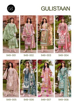 Belliza Gulistaan Pure Cotton Embroidered Dress Material dress material catalogs