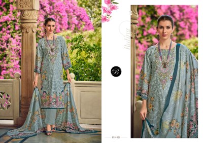 Belliza Naira Vol 107 Pure Cotton Kurti Pant Mal Mal Dupatta Set Heavy Embroidery Work Wholesale Catalogue kurtis catalogs