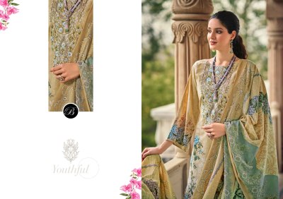 Belliza Naira Vol 107 Pure Cotton Kurti Pant Mal Mal Dupatta Set Heavy Embroidery Work Wholesale Catalogue kurtis catalogs