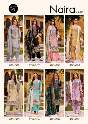 Belliza Naira Vol 119 Pure Cotton Digital Print Suit with Dress material Mal Mal Cotton Dupatta Wholesale dress material catalogs