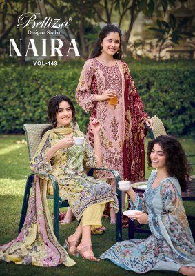 Belliza Naira Vol. 149 Pure Cotton Designer Unstitched Dress Material 